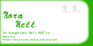 nora mell business card